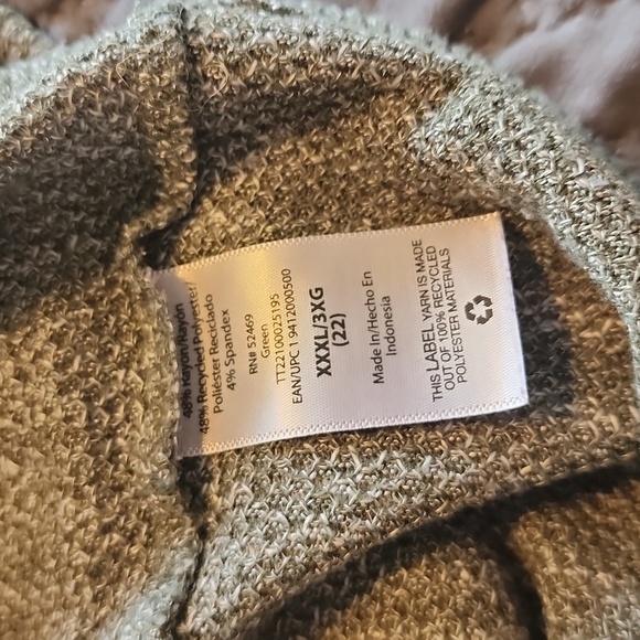 Time and Tru loose fit tanks top slightly cropped sweater tank top size 3X - Picture 4 of 5